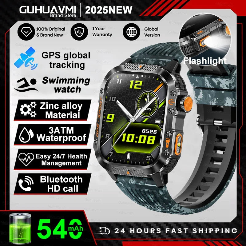 2025 Military GPS Smartwatch