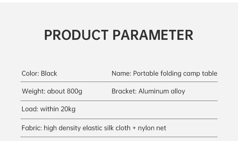 Ultralight Folding Camping Table