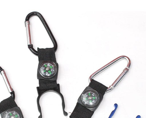 Mini Multifunction 3 in 1 Compass Thermometer Carabiner
