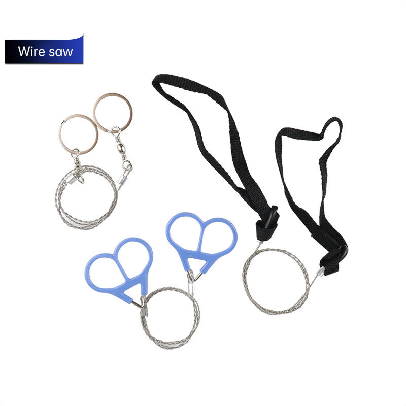 Compact High-Strength Steel Survival Wire Saw