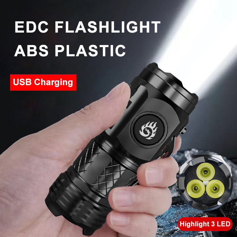 3-LED Ultra-Bright 3000LM Rechargeable Emergency Flashlight