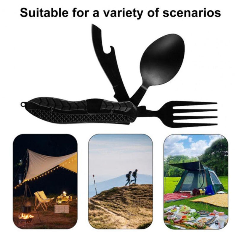 7-in-1 Multifunctional Stainless Steel Camping Utensil