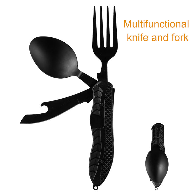7-in-1 Multifunctional Stainless Steel Camping Utensil