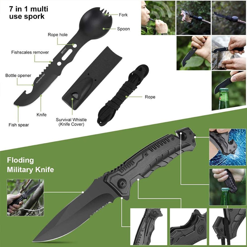 Military-Grade Compact Survival & Emergency Tool Kit