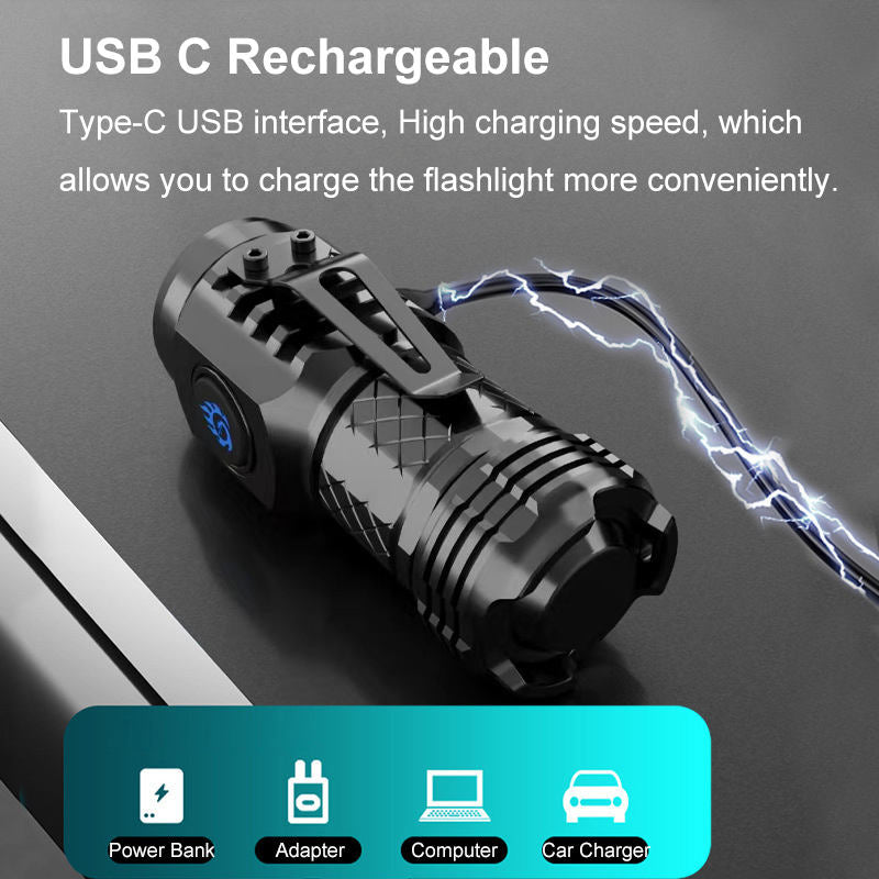 3-LED Ultra-Bright 3000LM Rechargeable Emergency Flashlight