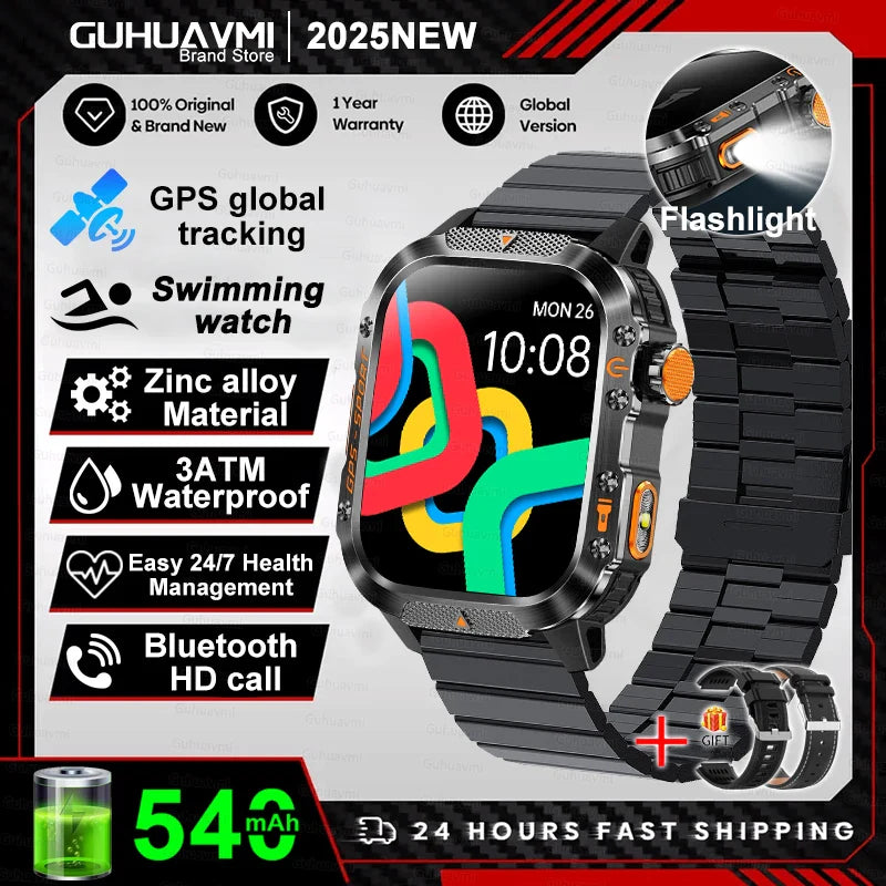2025 Military GPS Smartwatch