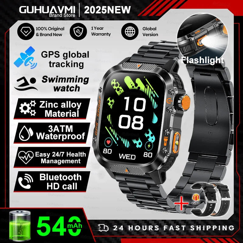 2025 Military GPS Smartwatch