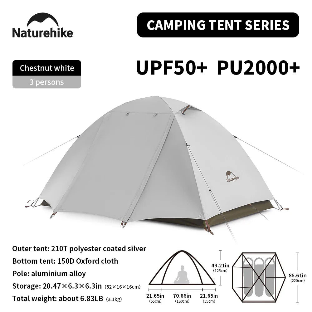 Naturehike UPF50+ Ultralight Waterproof 2-3 Person Tent