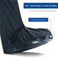 Rain Boot Shoe Covers – Black Waterproof High-Top Clear Rain & Dust Covers with Reflector for Motorcycle, Bike, Men & Women