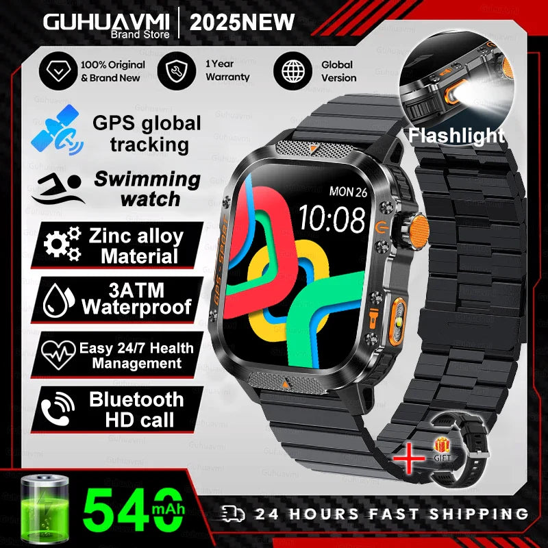 2025 Military GPS Smartwatch