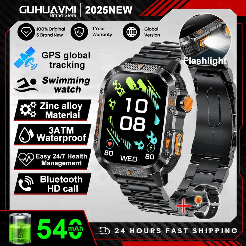 2025 Military GPS Smartwatch