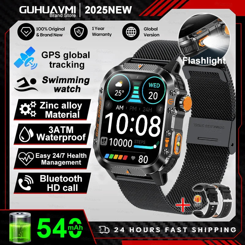 2025 Military GPS Smartwatch