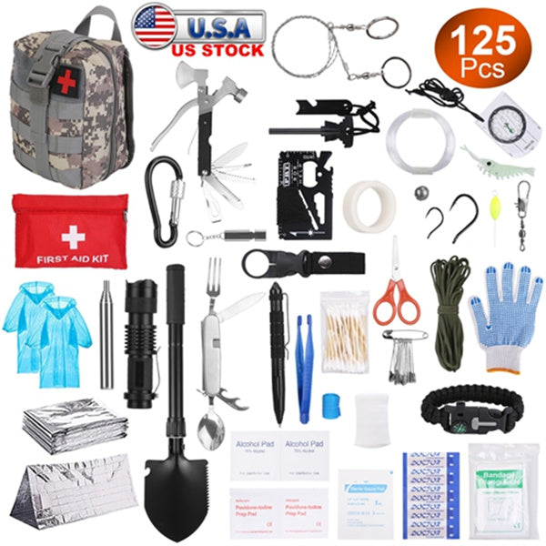 125-Piece Professional SOS Emergency Survival & First Aid Kit