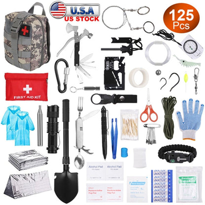 125-Piece Professional SOS Emergency Survival & First Aid Kit